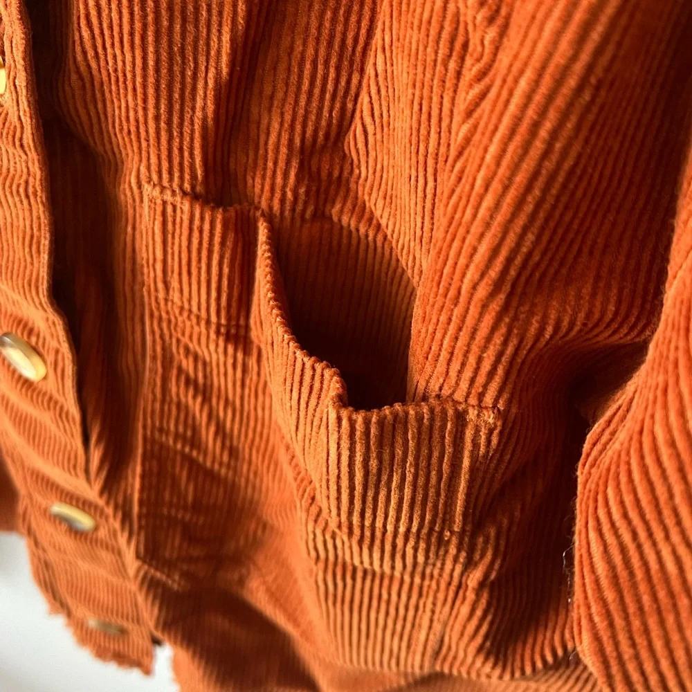 Topshop Rust Corduroy Utility Jacket - Picture 4 of 6